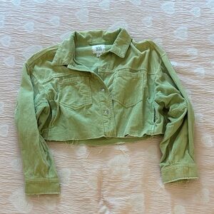 BDG Green Corduroy Cropped Jacket
